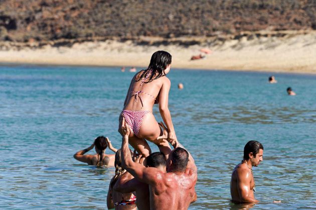 Amy Jackson Enjoying in Bikini at the Beach Photos 15