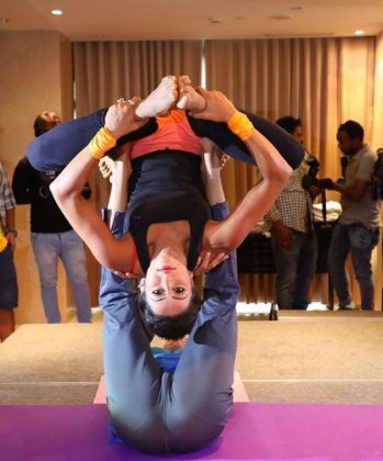 Celebs Doing Yoga During Yoga Day Photos 12