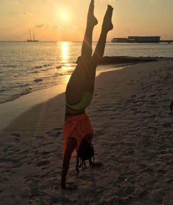 Celebs Doing Yoga During Yoga Day Photos 13