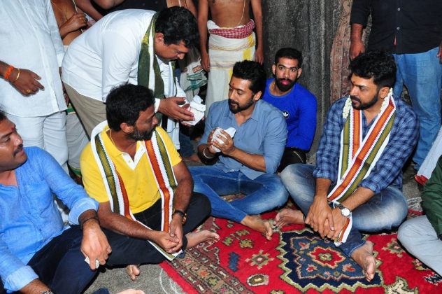 Chinna Babu movie team at Simhachalam Temple 19