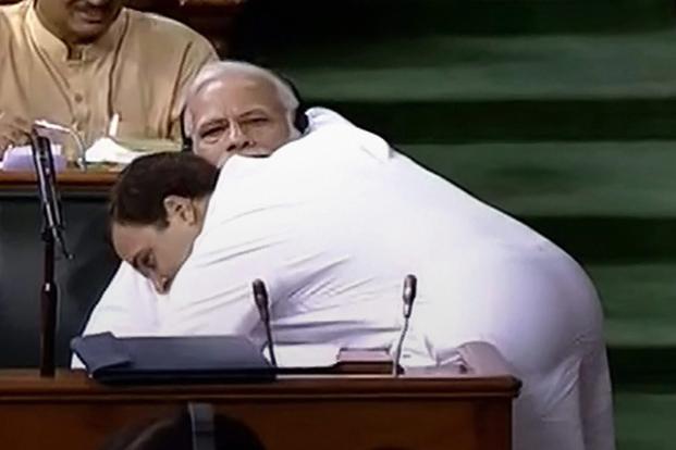 rahul hugs modi