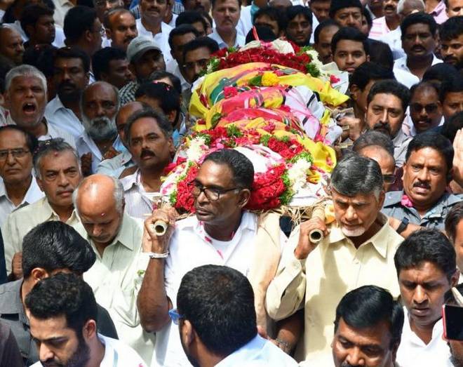 Nandamuri Harikrishnas funeral procession