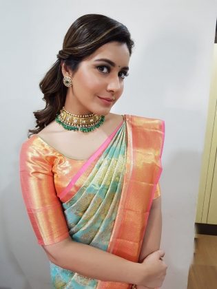 Raashi Khanna Looking gorgeous In Saree 5