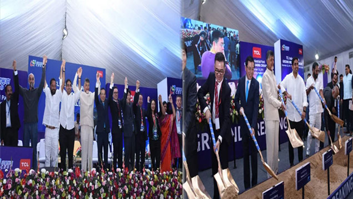 తిరుపతిలో టీసీఎల్ కంపెనీకి చంద్రబాబు భూమిపూజ 1 10 16