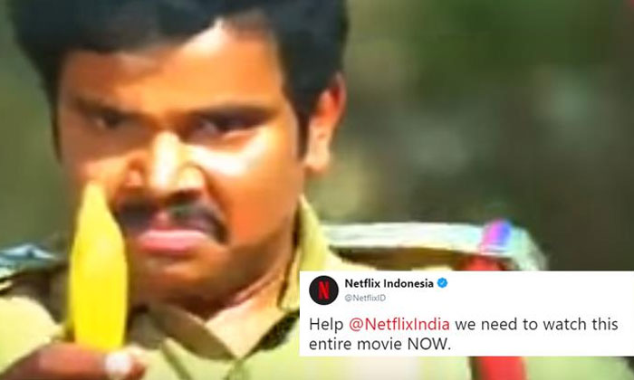 Netflix Indonesia In Splits With Sampoornesh Babu's Banana Scene |  klapboardpost