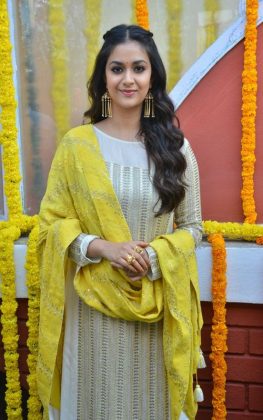 Keerthy Suresh At East Cost Productions Production No 3 Movie Opening 10