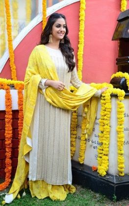 Keerthy Suresh At East Cost Productions Production No 3 Movie Opening 16