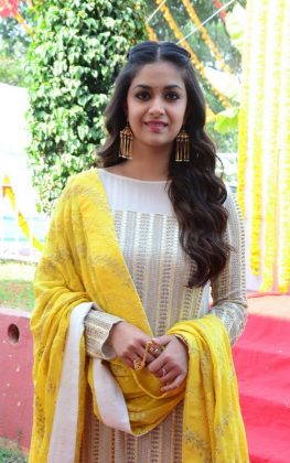 Keerthy Suresh At East Cost Productions Production No 3 Movie Opening 3