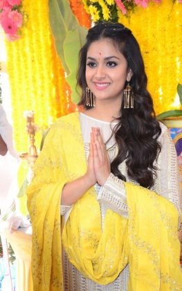 Keerthy Suresh At East Cost Productions Production No 3 Movie Opening 5
