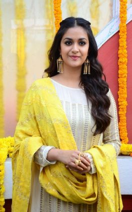 Keerthy Suresh At East Cost Productions Production No 3 Movie Opening 6