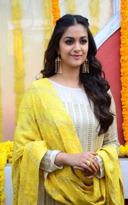 Keerthy Suresh At East Cost Productions Production No 3 Movie Opening 7