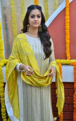 Keerthy Suresh At East Cost Productions Production No 3 Movie Opening 8