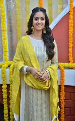 Keerthy Suresh At East Cost Productions Production No 3 Movie Opening 9