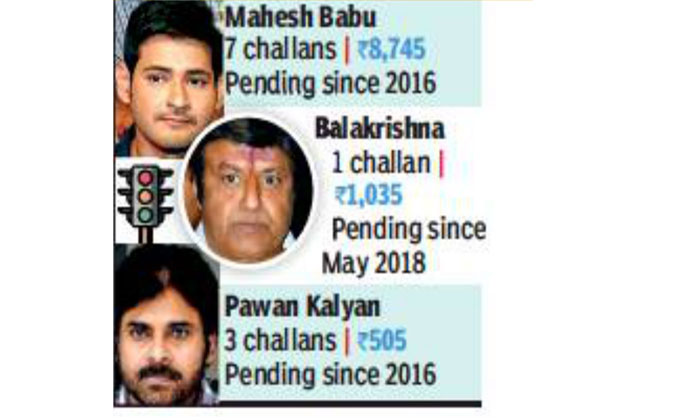 Mahesh Babu tops celebs in traffic violation 1 tollywood stars traffic violations