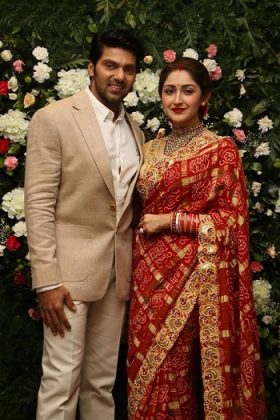 Arya And Sayyeshaa’s Wedding Reception Stills3
