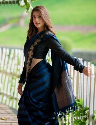 Kajal Aggarwal Latest Stills In Saree 4