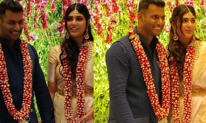 vishal anisha alla reddy engagement pictures