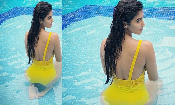 pooja hegde yellow bikini