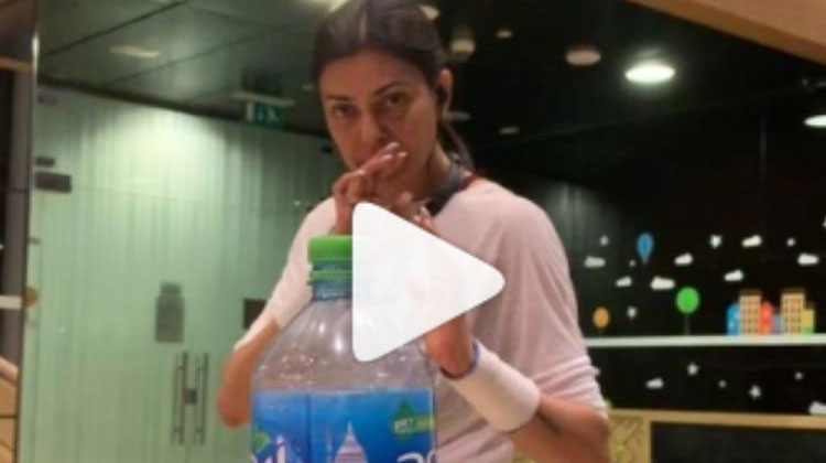 Sushmita Sen turns #BottleCapChallenge to a family pact 1 sushmita rohman bottle cap challenge