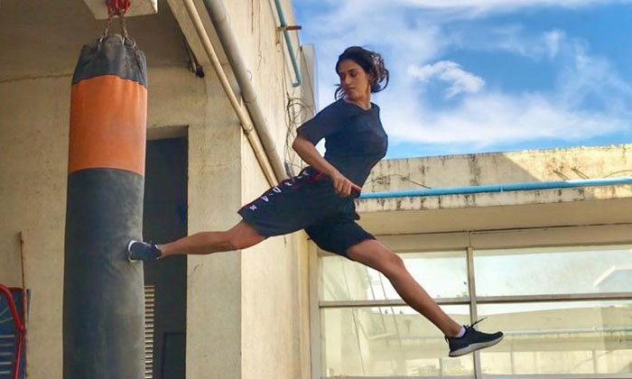 disha patani front flip