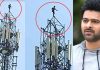 డై హార్డ్ ఫ్యాన్.. ప్రభాస్ రాకపోతే టవర్ నుంచి దూకేస్తా!