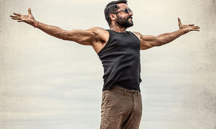 Suriya teases fans with first look 1 Aakasam Nee Haddura