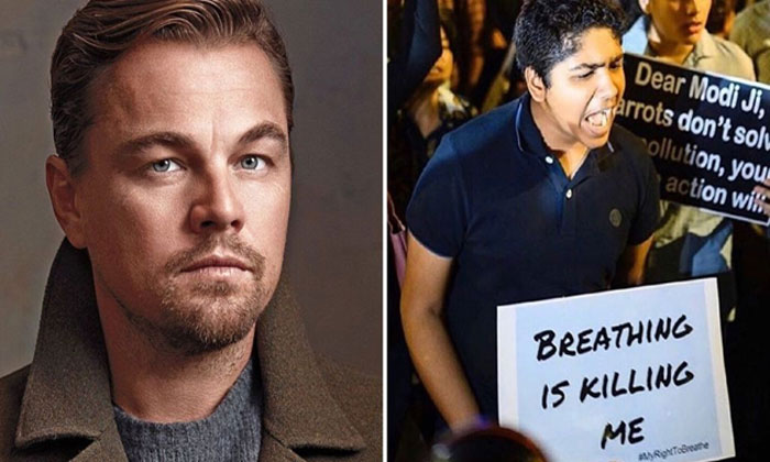 Hollywood star tweets about Delhi pollution 1 Leonardo DiCaprio delhi pollution