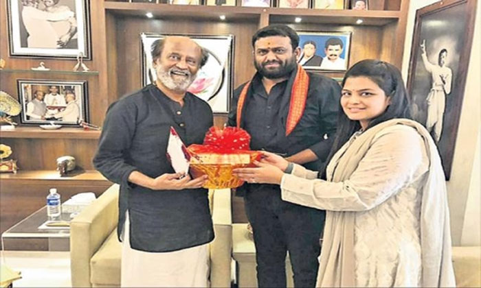 TRS MLA's fanboy moment with Rajinikanth 1 TRS MLA Rohith Reddy rajinikanth