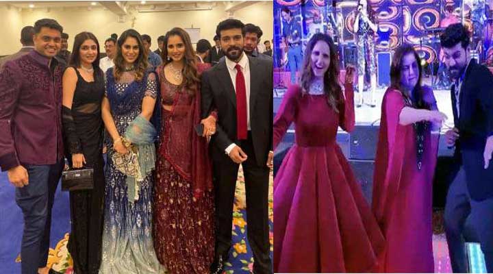 Charan grooves with Sania, Farah Khan 1 8 12