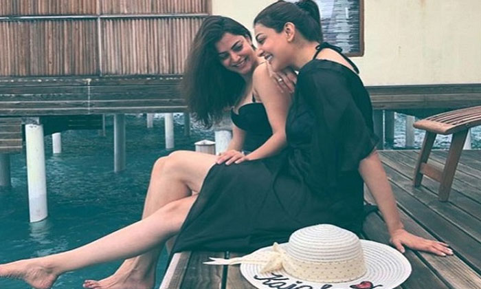 Kajal chilling in Maldives 1 Kajal Aggarwal Maldives vacation