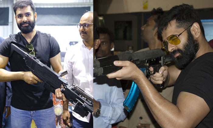 Ram’s tryst with rifle shooting! 1 ram pothineni rifle shooting