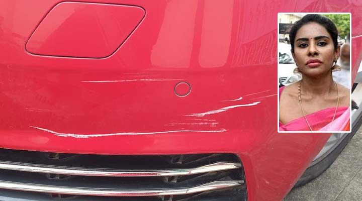 కారు ధ్వంసం ఫిర్యాదు చేసిన.. శ్రీరెడ్డి 1 7 1