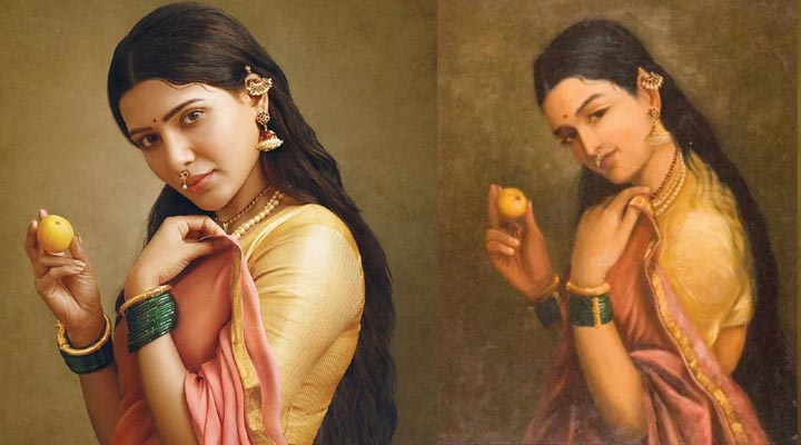 రవివర్మ చిత్రంలా మారిపోయిన సమంత 1 4 3