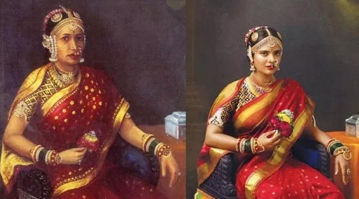 రవి వర్మ పెయింటింగ్ పోటీ పడుతున్న అందాలభామలు.. వైరల్ 3 6b