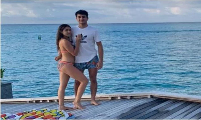 Sara bikini pose with brother invites trolls 1 sara ali khan bikini brother