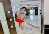 Tollywood actor brooming his house
