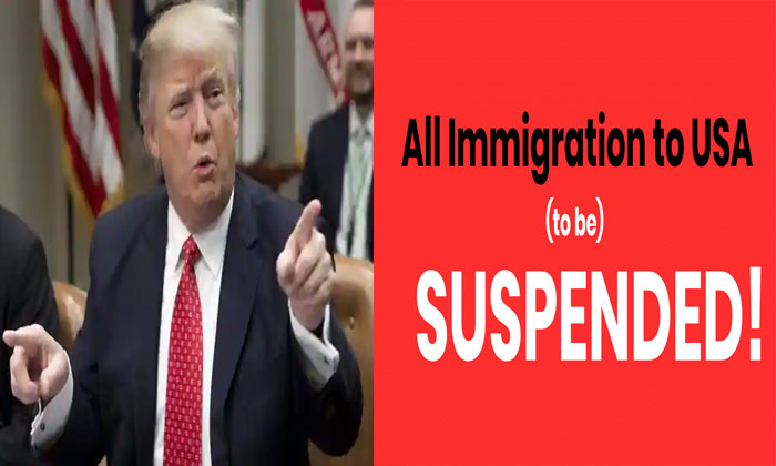Trump suspends immigration