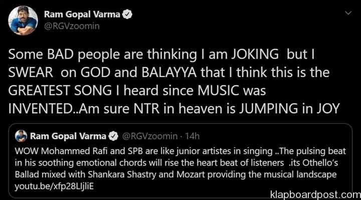 బాలయ్య పాటపై ఆర్జీవీ వెటకారం.. 2 7a 1