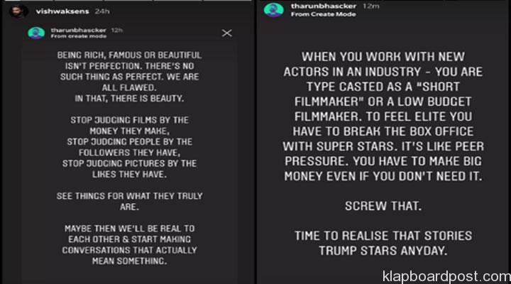 Tharun Bhascker's hard-hitting post 2 Tharun Bhascker Sushant