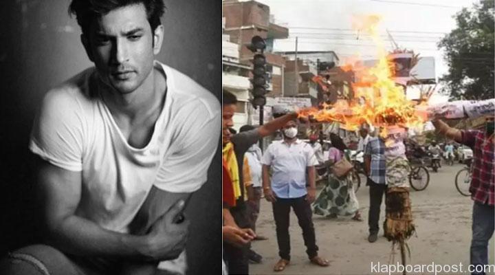 sushant singh rajput karan johar effigies