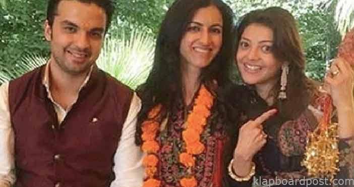 Kajal with fiance and siste