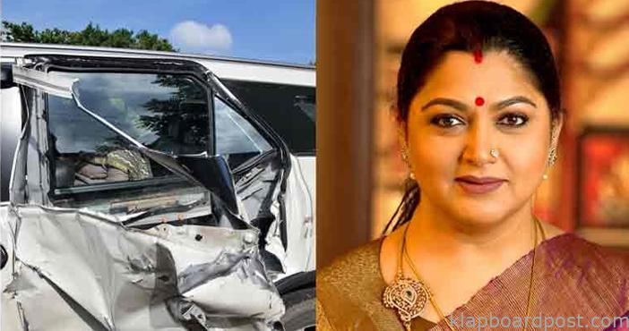 Actress Khushboo meets with an accident 