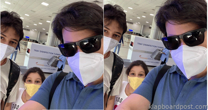 Mahesh babu family in air