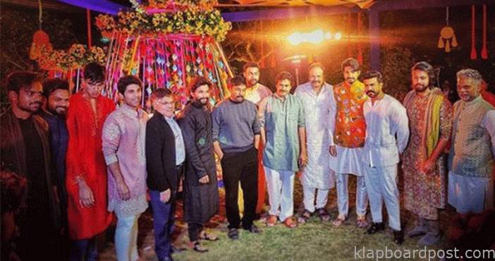 నిహారిక పెళ్లిలో మెగా హీరోలు.. ఫొటో వైరల్ 1 Mega Heroes in Niharika Pre