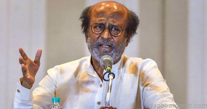 Rajinikanth working amidst heavy security