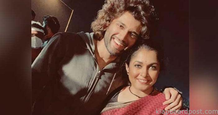 Ramyakrishna as a Vijay Dev