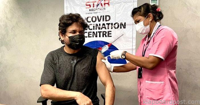 కరోనా వ్యాక్సిన్ తొలి డోస్ తీసుకున్న నాగార్జున 1 Tollywood Hero nagarjun rec