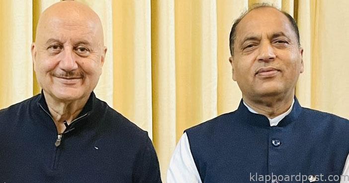 Anupam discusses film city in Himachal with CM