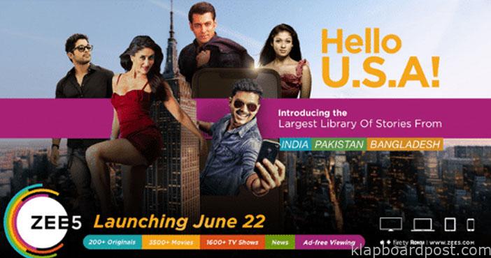 ZEE5 in the United States on June 22