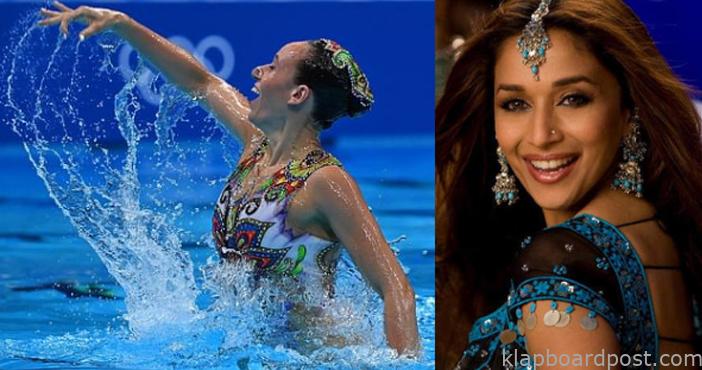 Israel swimmers perform to Madhuri Dixit's number 1 Israel swimmers perform to Madhuri Dixit's number